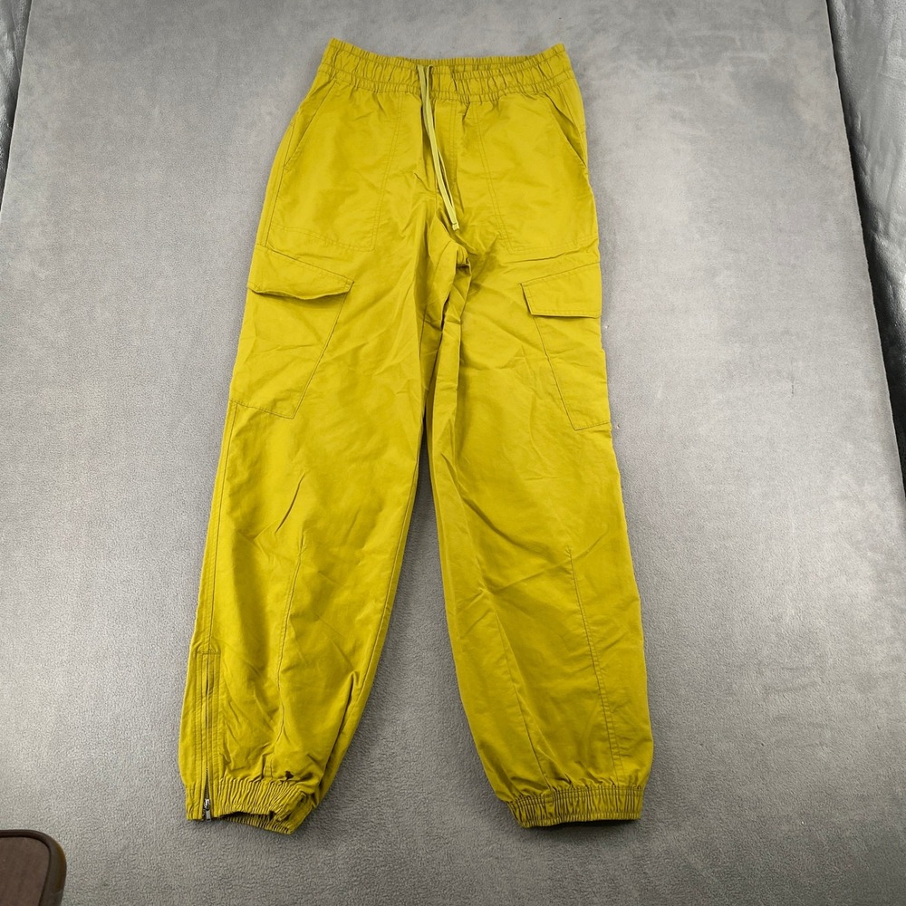 Old Navy Lomas Quick Dry Cargo Pants Mustard Yellow Mens M Tall Nylon Joggers